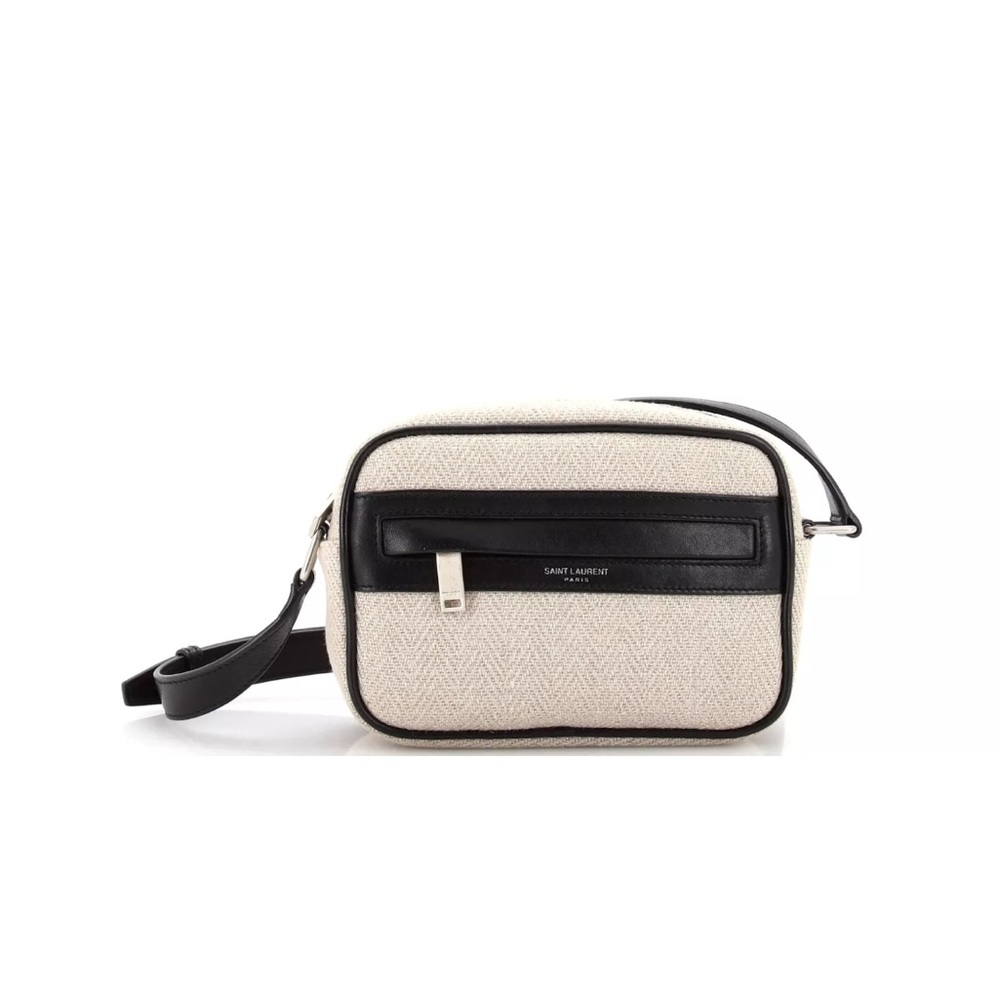 Pre-loved Saint Laurent Camp Camera Bag Canvas
Mini Neutral